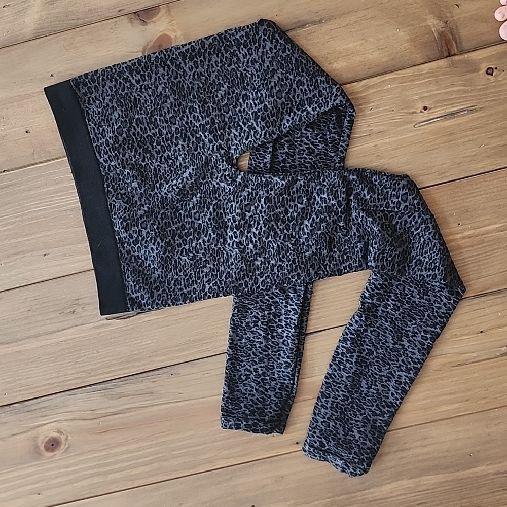 Princess Vera Wang Black Leopard Print Leggings